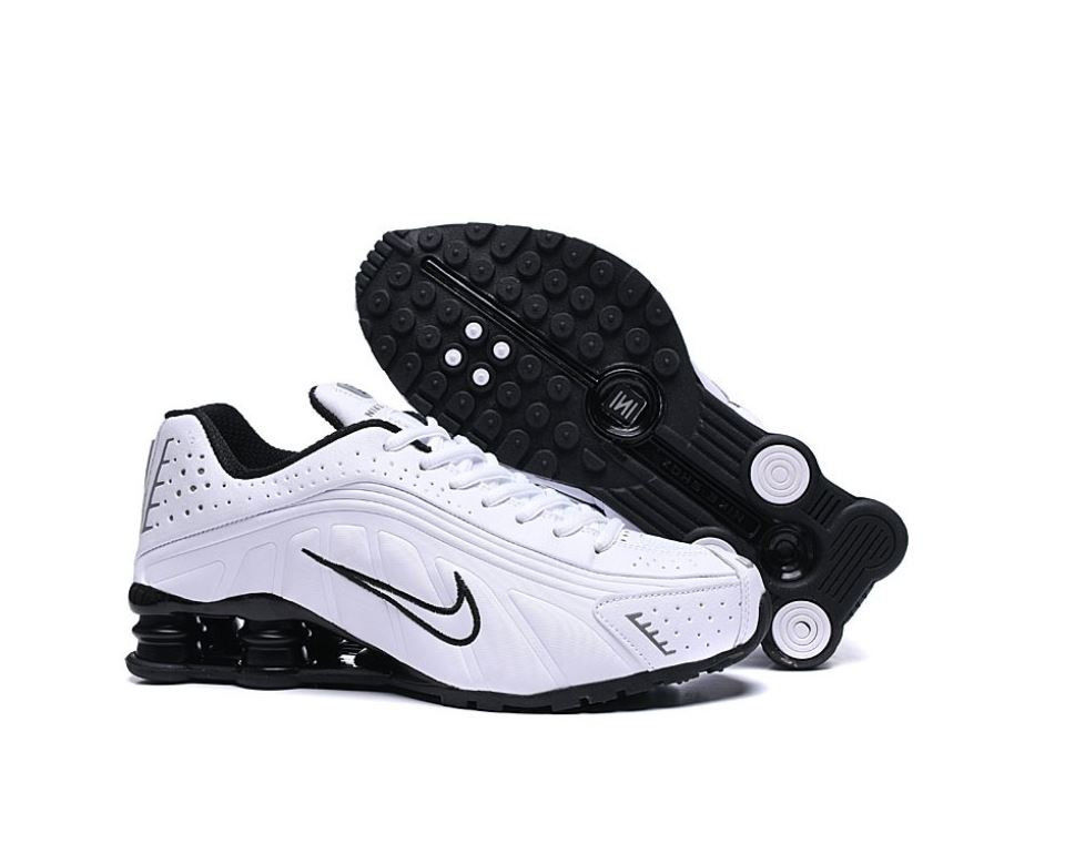 nike shox black and white