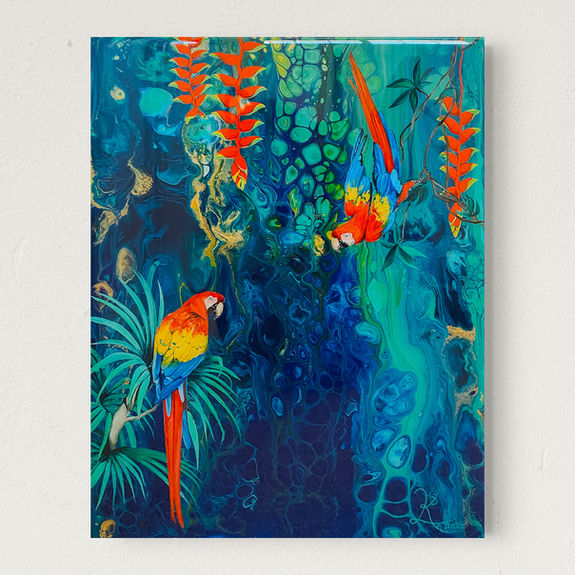 Jungle Gym | Acrylic | fluid painting | Kahlia Lear | TERAVARNA
