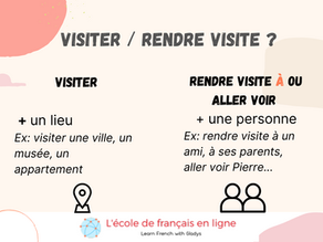 Visiter ou rendre visite? (+ exercices)