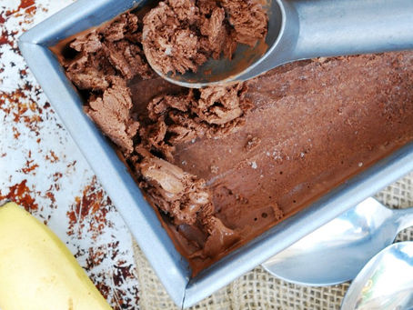 No Churn Vegan Chocolate-Banana Ice Cream