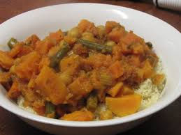 Moroccan spiced chickpea and sweet potato stew