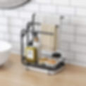 Black Coating Kitchen Towel Drainer Rack Organization