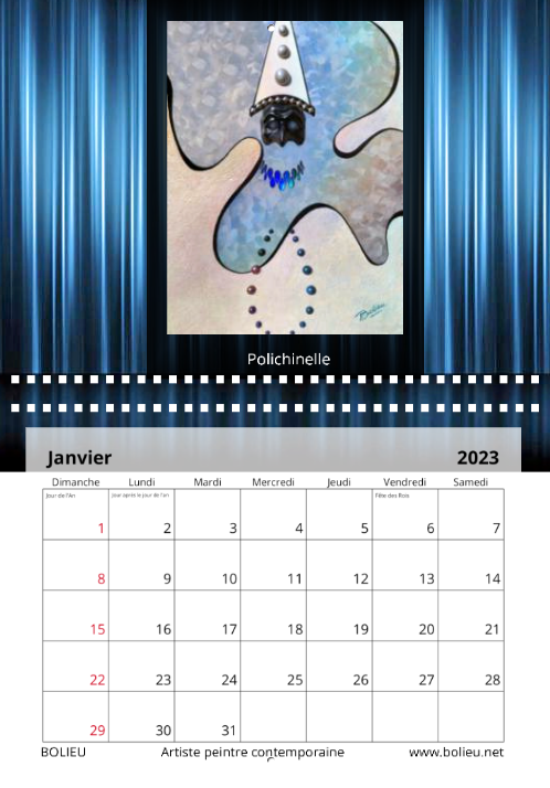 Thumbnail: Calendrier Commedia Dell'Arte 2023