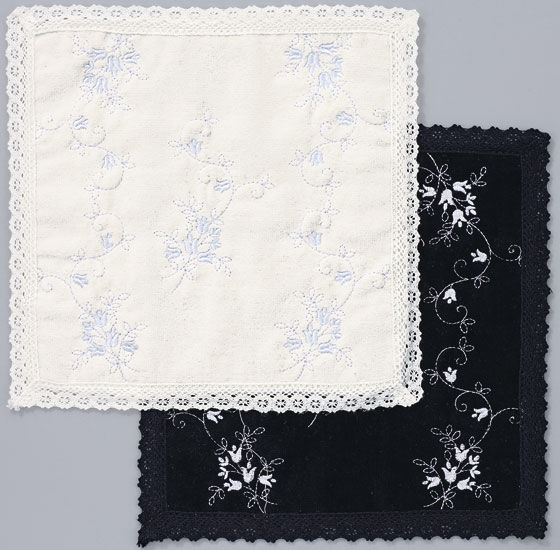JBN-06糸レース総刺繍タオルハンカチ