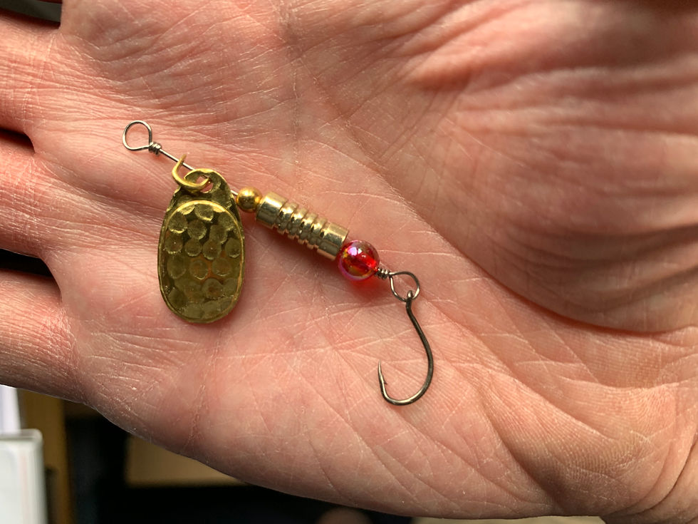 Thumbnail: UFL 765 Nickel and Brass Indiana Hammer finish # 3 spinner