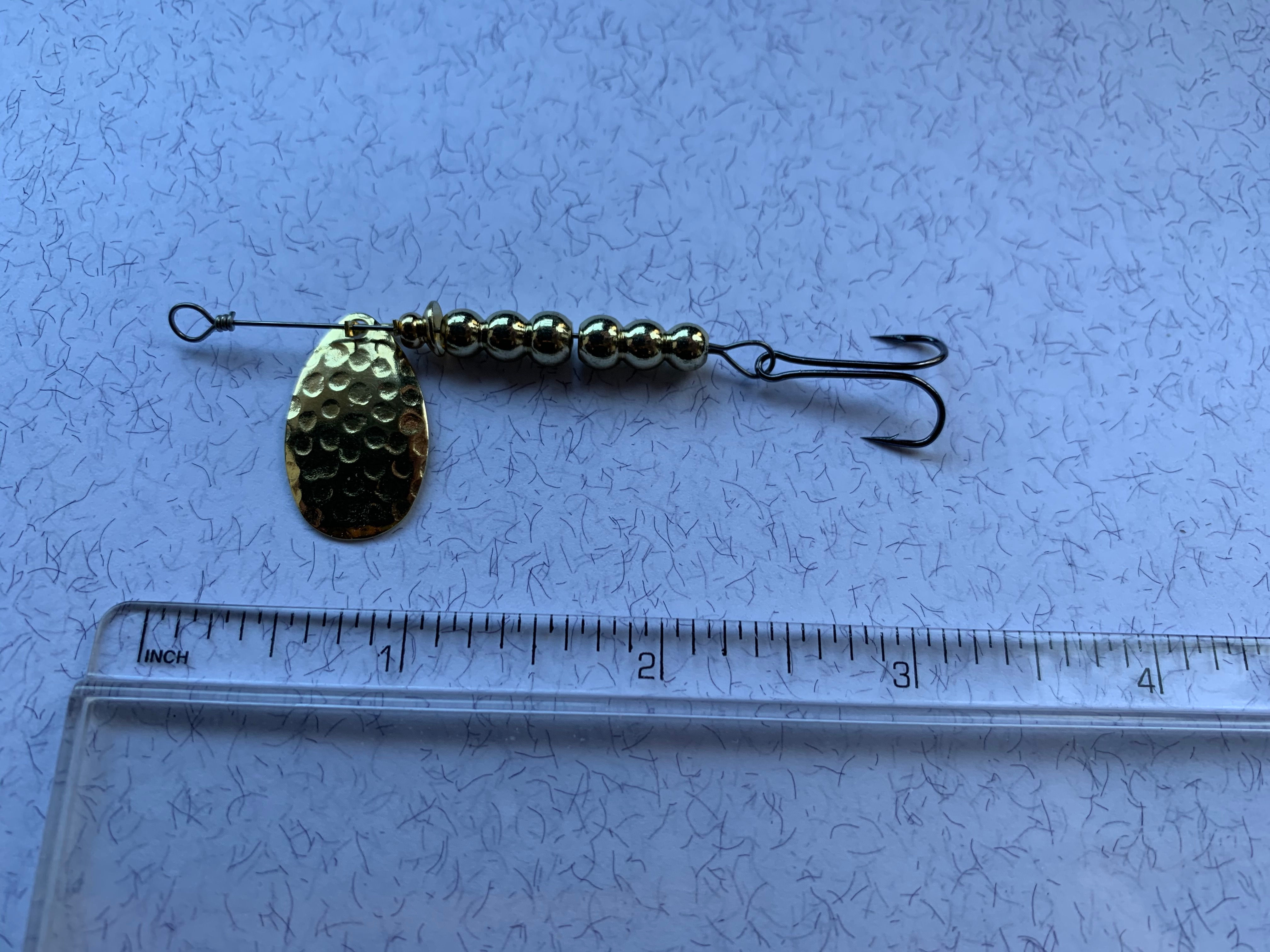 UFL 757 Brass Indiana Hammer finish # 3 spinner