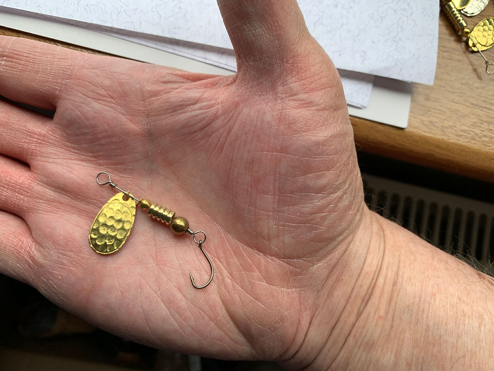 Thumbnail: UFL 762 Nickel and Brass Indiana Hammer finish # 3 spinner
