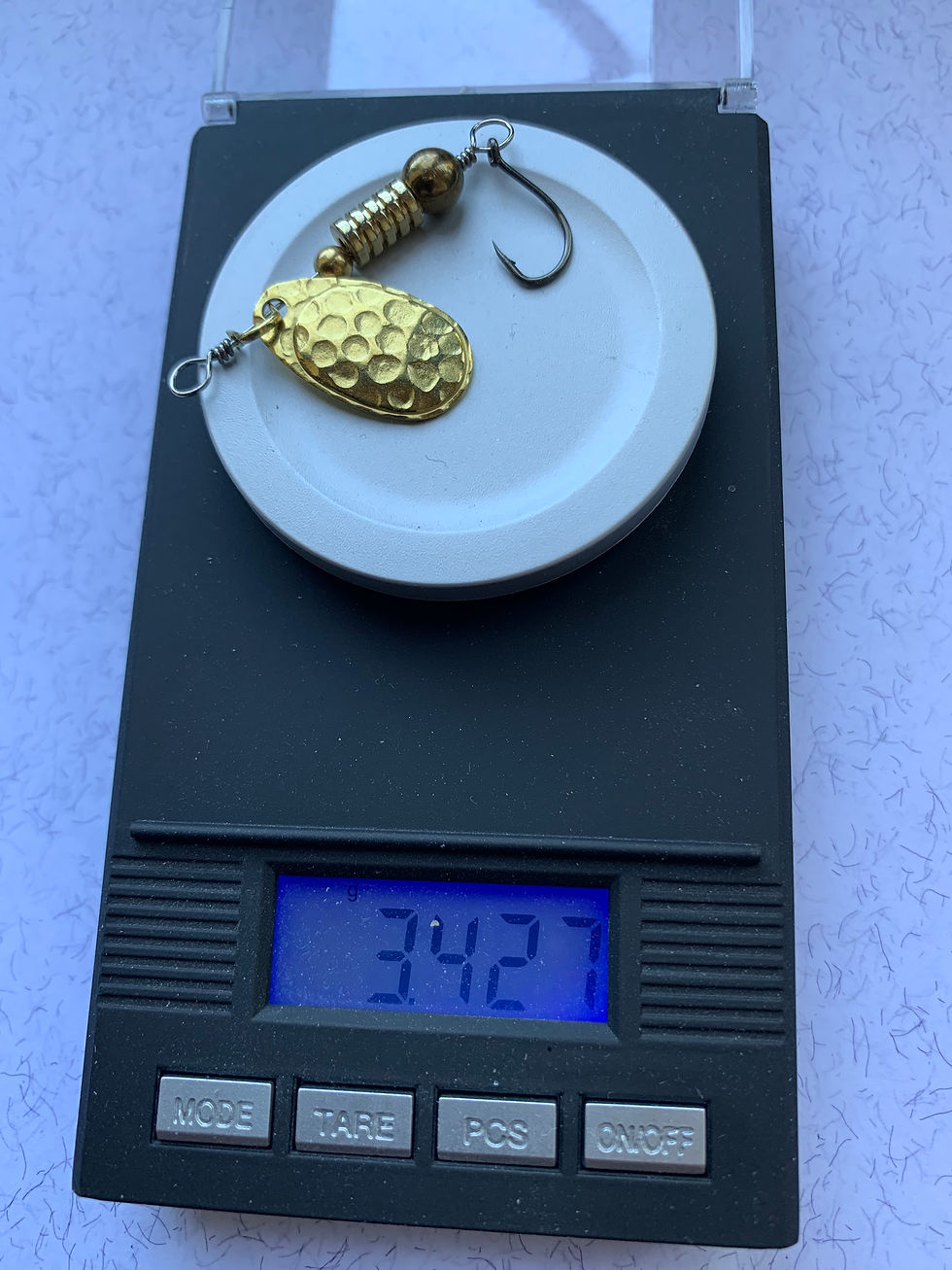 Thumbnail: UFL 762 Nickel and Brass Indiana Hammer finish # 3 spinner