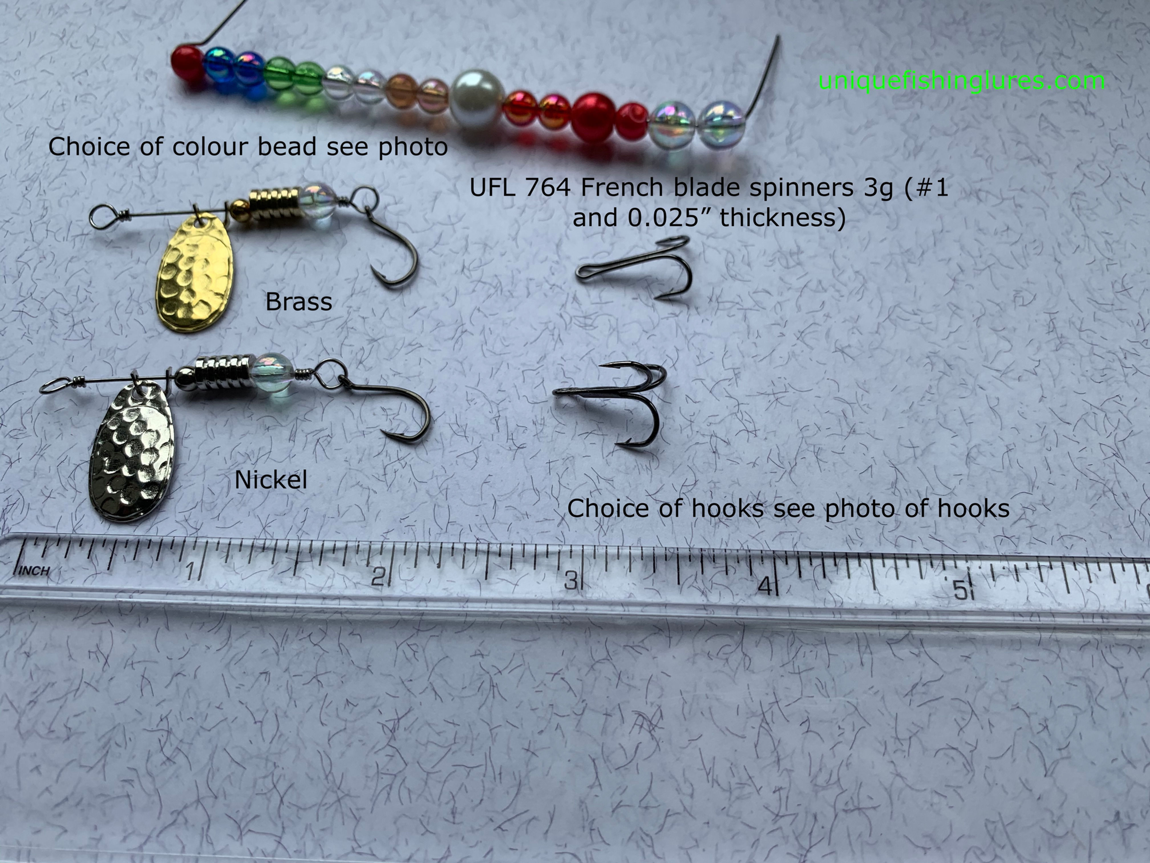 UFL 764 Nickel and Brass Indiana Hammer finish # 3 spinner