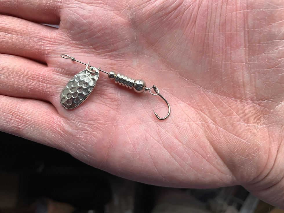 Thumbnail: UFL 762 Nickel and Brass Indiana Hammer finish # 3 spinner