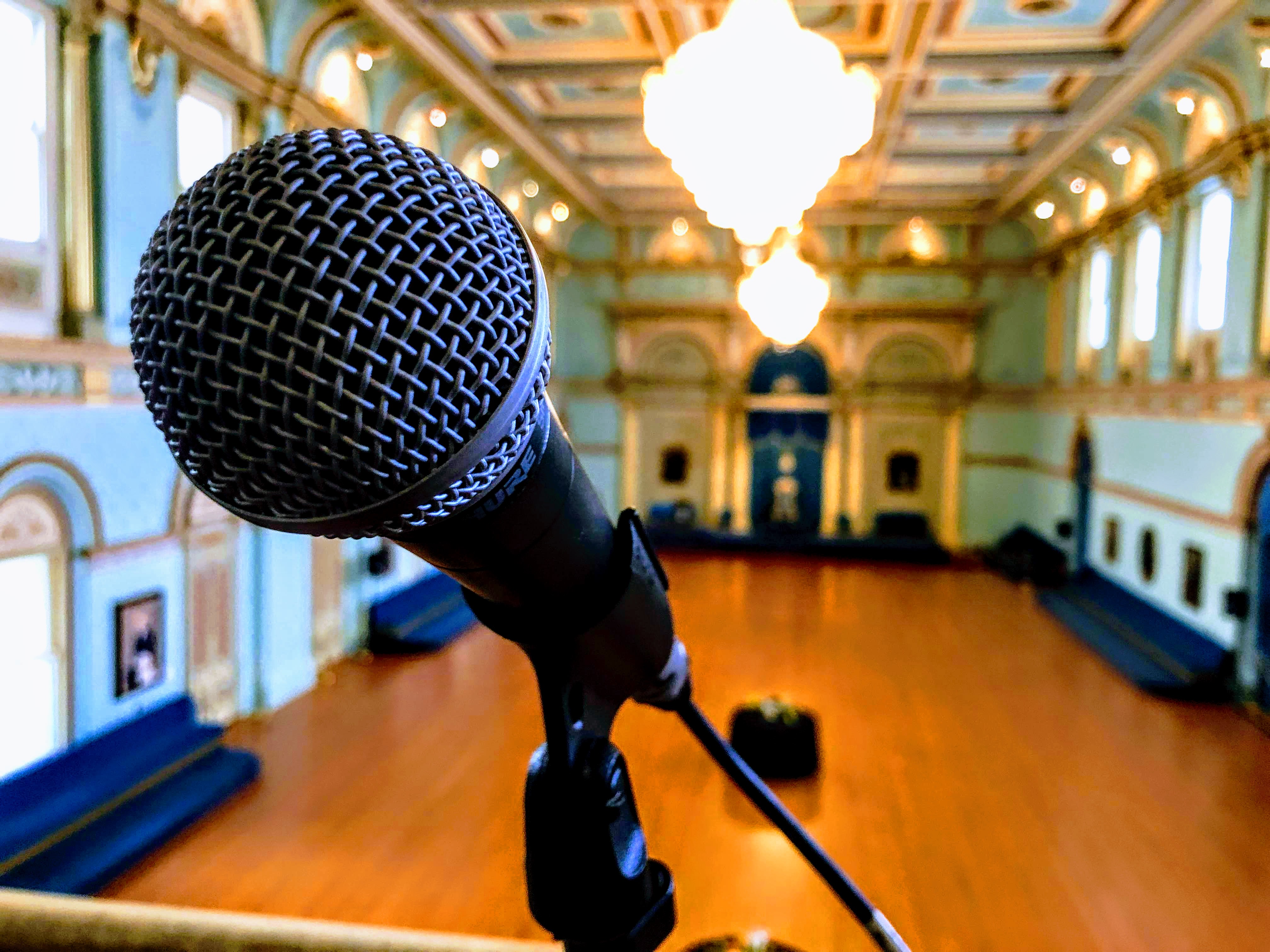 SM58 vocal microphone at Government hous