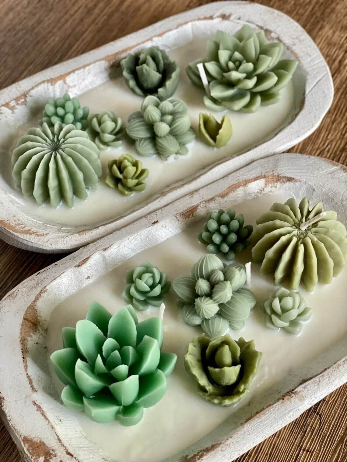 Arizona Dream Cactus Wooden Bowl Candle - Scented Garden Candle in Natural Wood