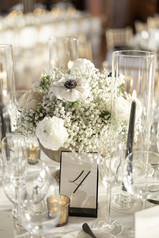 floral centerpiece for Scottish Rite wedding in Indianapolis