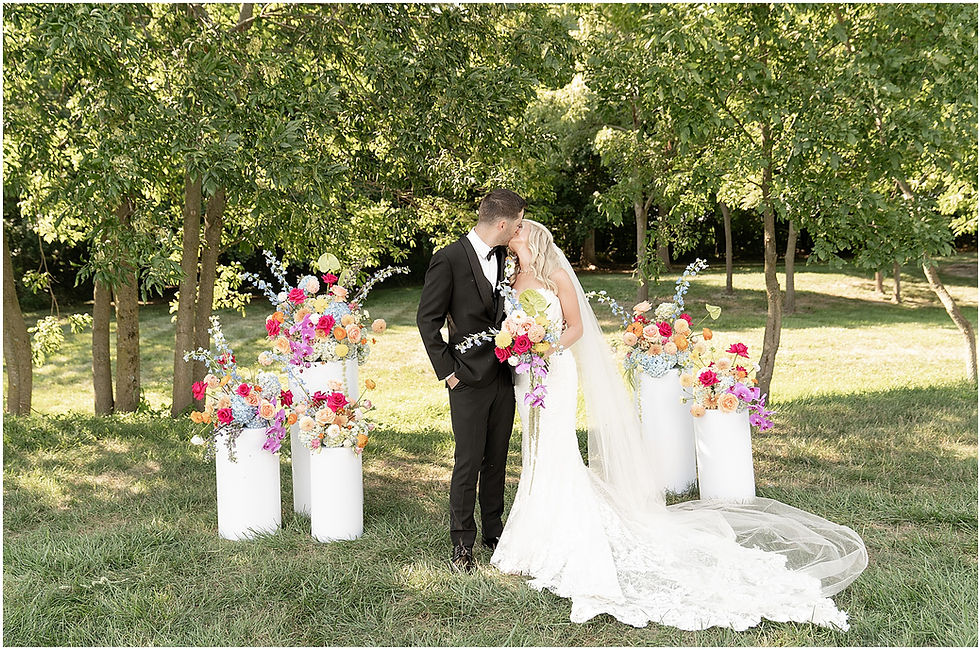 Colorful Summer wedding at The Sixpence Indiana wedding venue