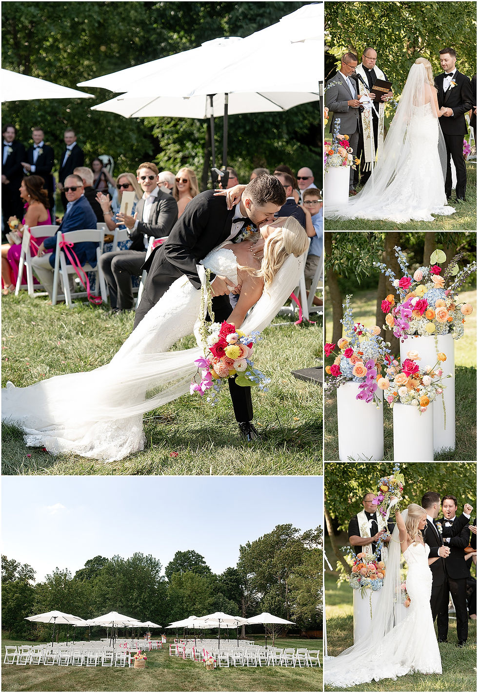 Colorful Summer wedding at The Sixpence Indiana wedding venue