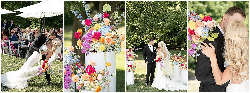 Colorful Summer wedding at The Sixpence Indiana wedding venue