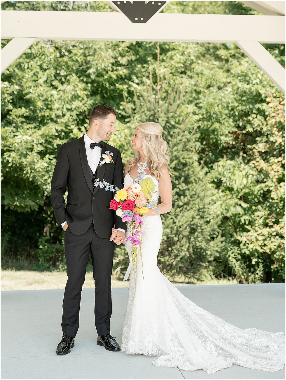 Colorful Summer wedding at The Sixpence Indiana wedding venue