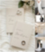 photo of vow books and bride and groom getting ready for wedding at hotel Carmichael