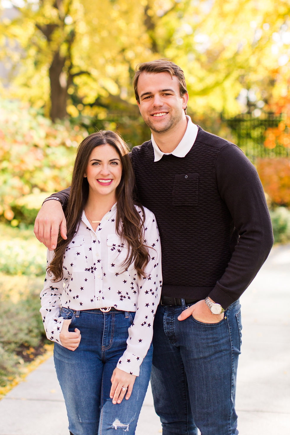 Fall engagement photos in Indianapolis