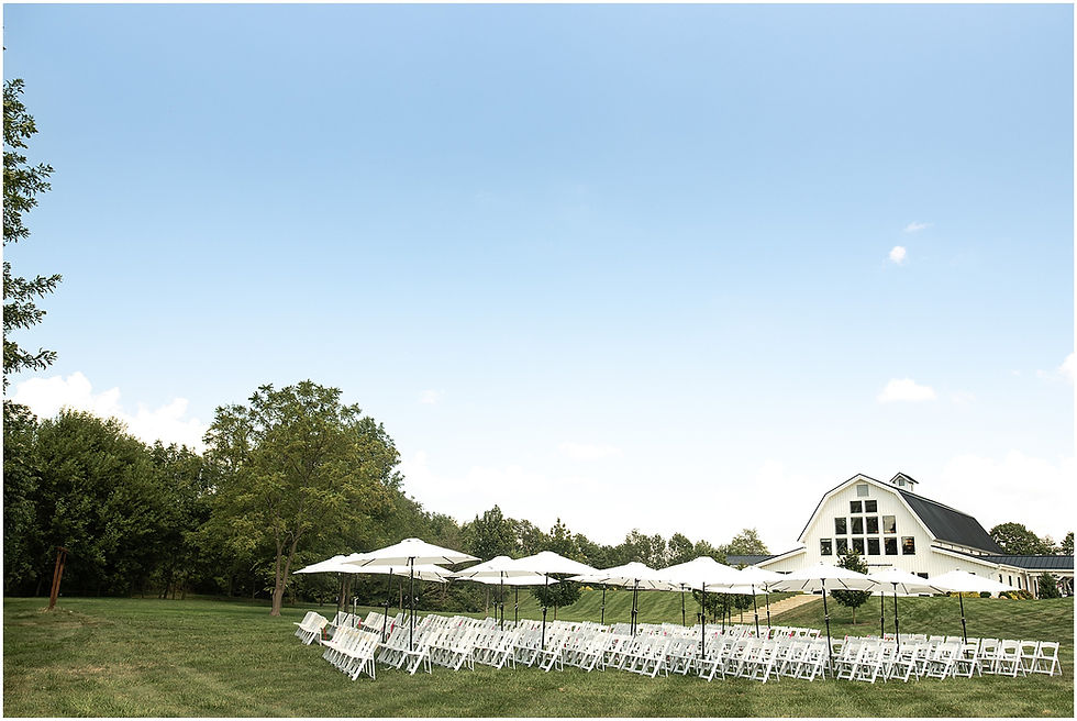 Outdoor ceremony at The Sixpence in Whitestown Indiana