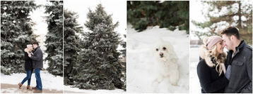 Snowy Indianapolis Engagement Session