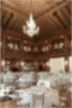 Reception room at Scottish Rite Cathedral Indianapolis winter wedding