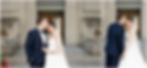 Bride and groom kissing at Indianapolis Central Library wedding