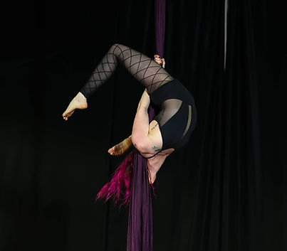 Hip Hop Handstand From Advanced Aerial Silks Performance by Grace M at South Dakota Aerial