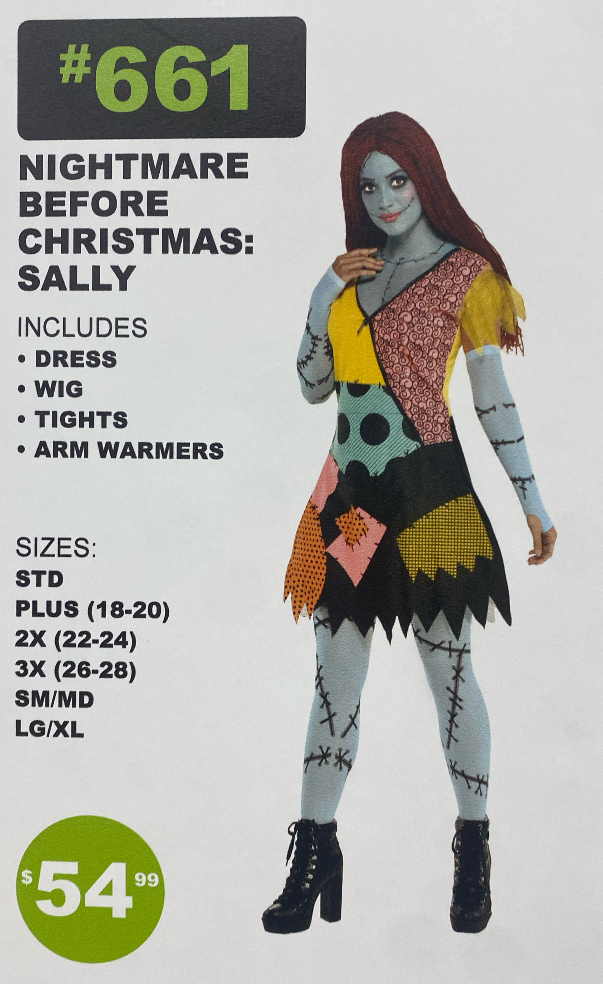 #661 - Nightmare Before Christmas: Sally Women's Costume