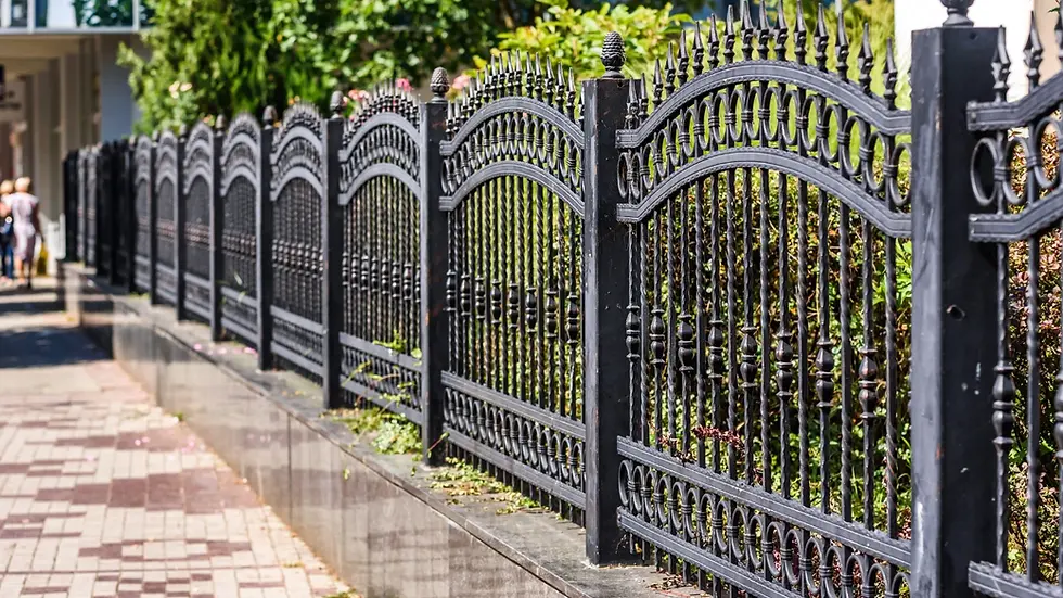 Black ornamental aluminum fence used for pool enclosure in an Ottawa home