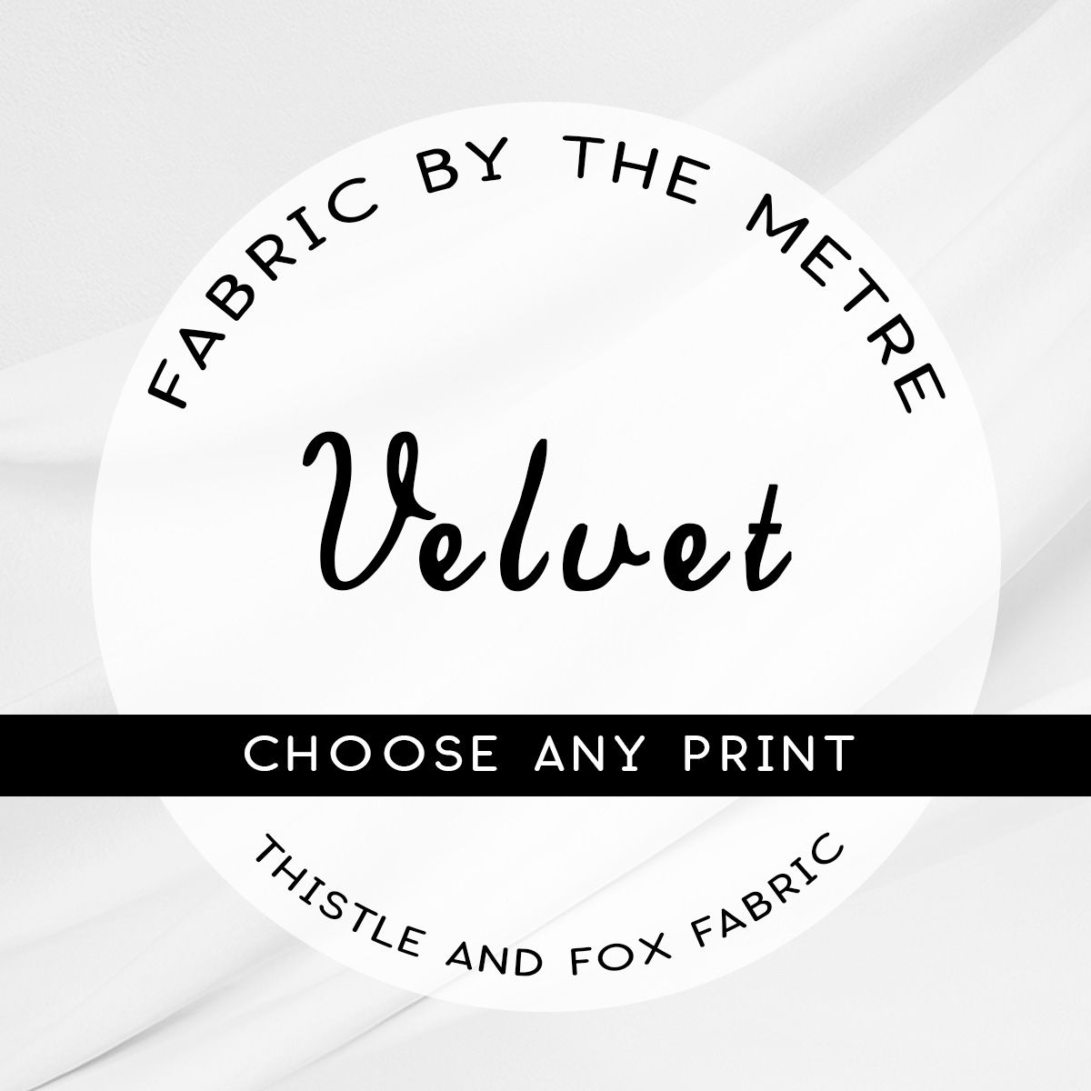 Performance Velvet Fabric by the Metre or Yard, ANY PRINT