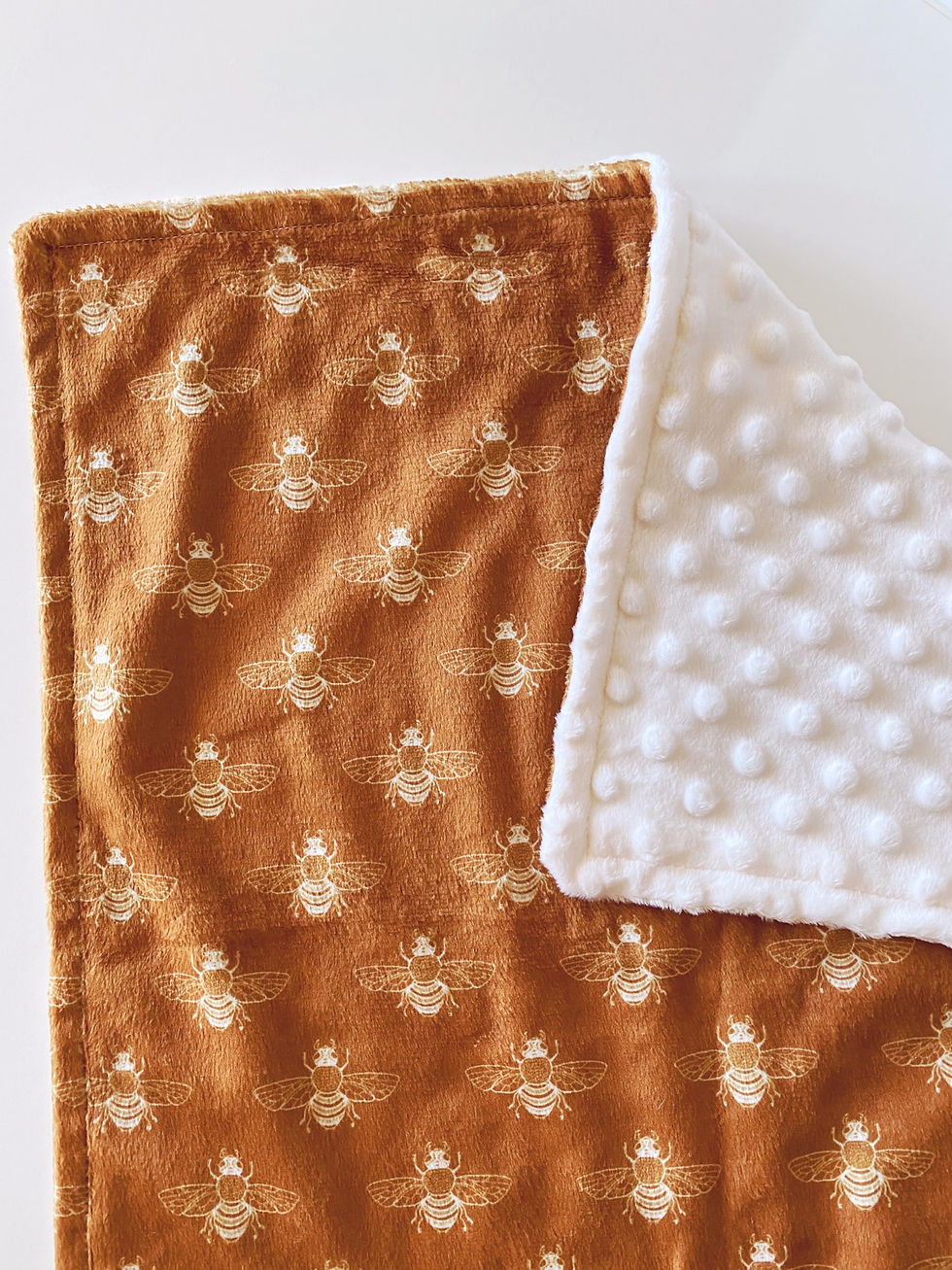 Thumbnail: PRE-ORDER Minky Lovey for Baby with satin loop, ANY PRINT