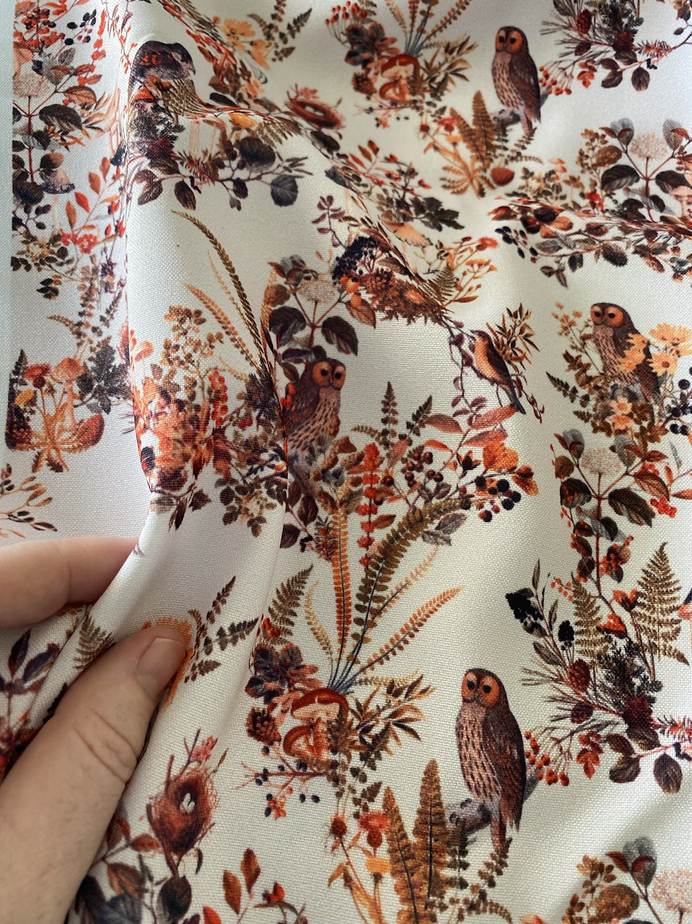 Thumbnail: Fabric Face Mask, Birds in Woods, Handmade in Australia
