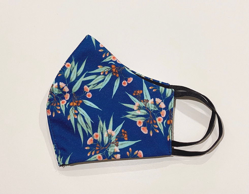 Thumbnail: Fabric Face Mask, Gumnuts & Eucalyptus, Handmade in Australia