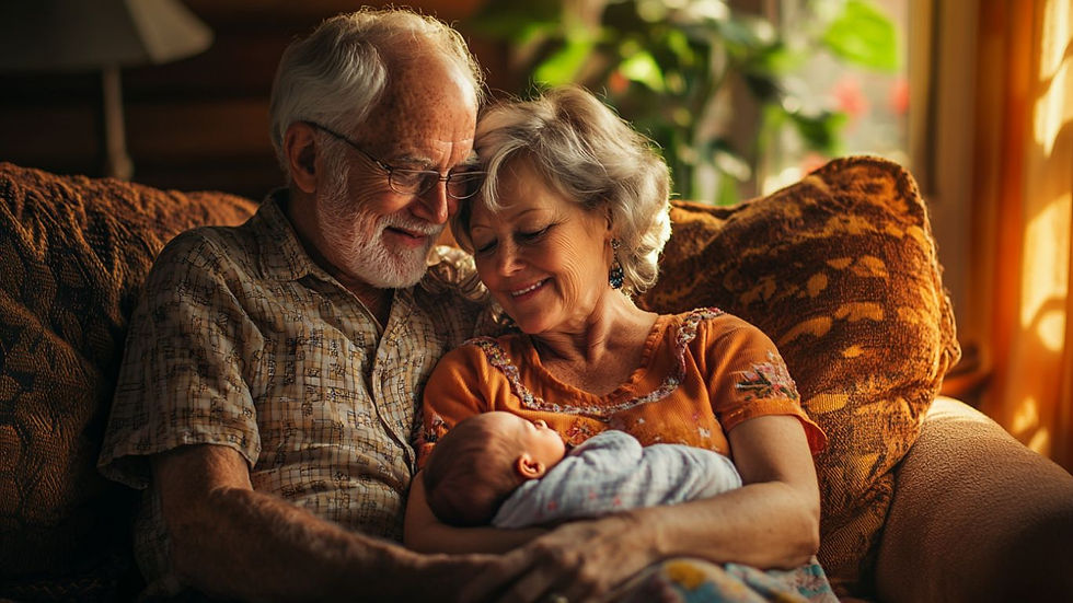 grandparents with newborn