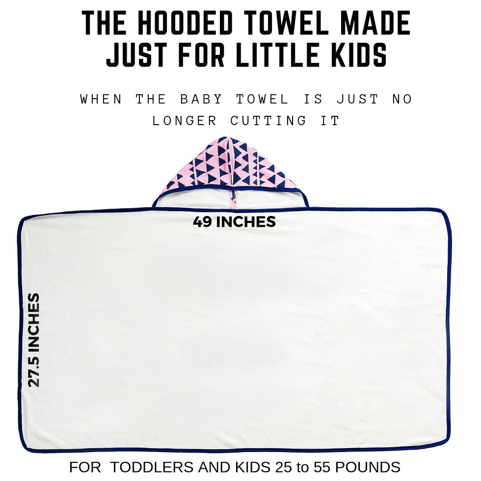 Thumbnail: Kids Pink Triangle Hooded Towel & Dry Bag Set