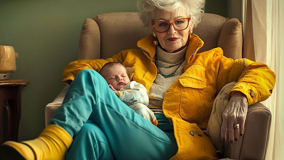 grandma with new baby