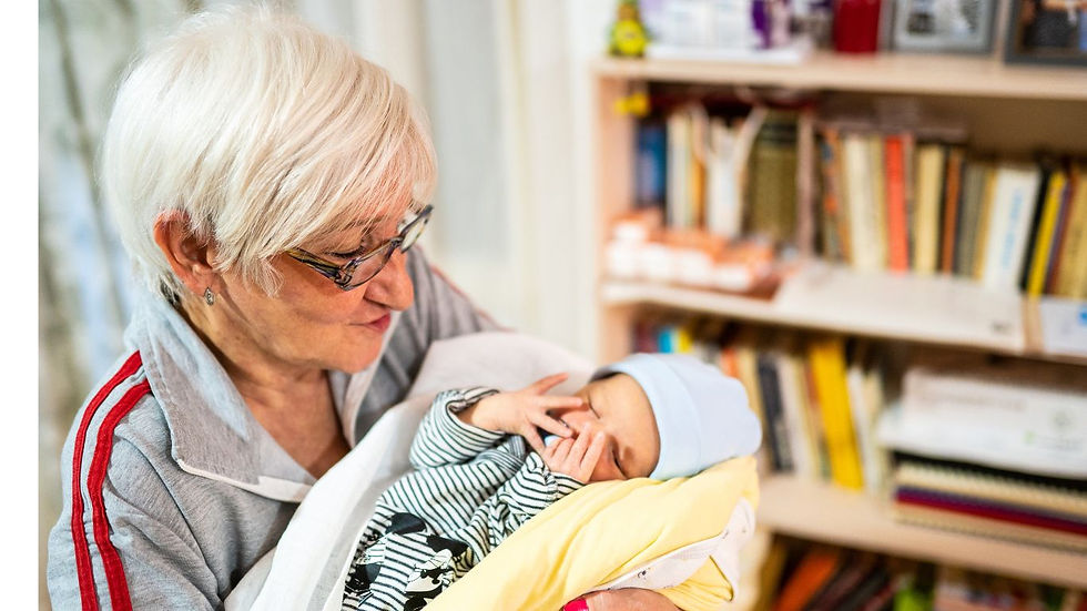 grandma with new baby