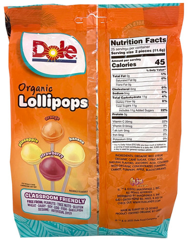 NEW! Dole® Organic Lollipops | Flix Candy