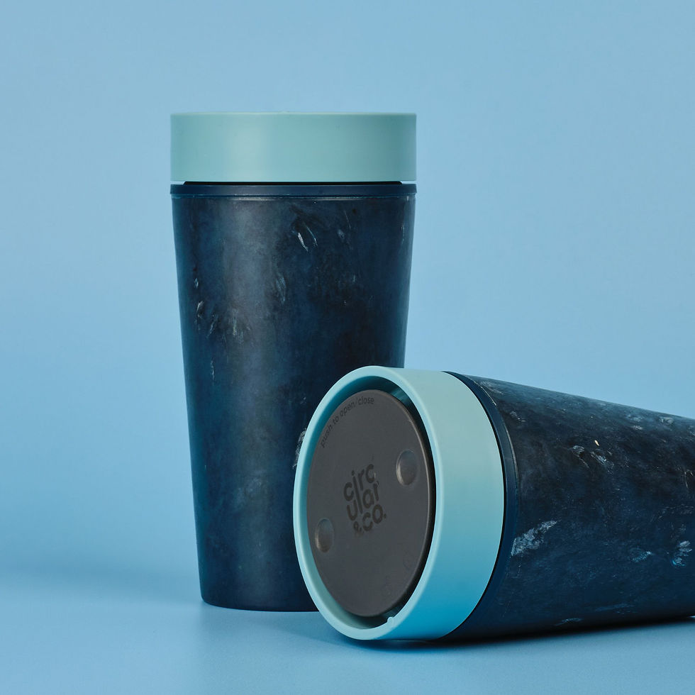 Thumbnail: Circular&Co. Reusable Coffee Cup – Made From Fabric Waste 8oz & 12oz