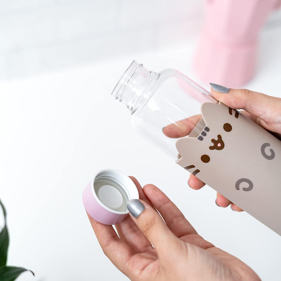 Thumbnail: Erik Pusheen Glass Water Bottle – 500ml/17oz Reusable Eco Friendly Drinks Bottle