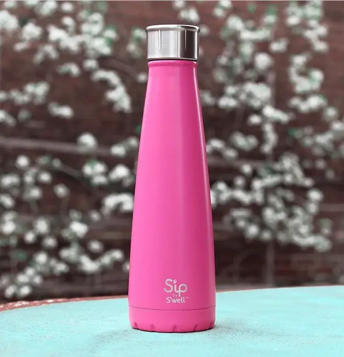 Thumbnail: S'ip by S'well Large Insulated Reusable Bottle: Bubblegum Pink