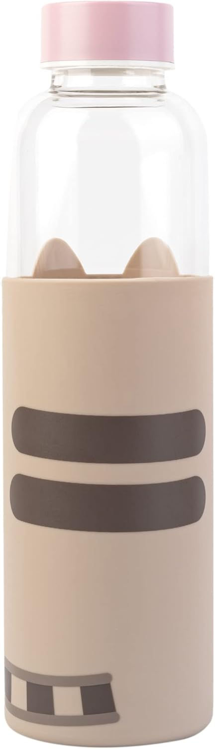 Thumbnail: Erik Pusheen Glass Water Bottle – 500ml/17oz Reusable Eco Friendly Drinks Bottle