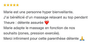 Avis massage et com quantique - Mélanie B