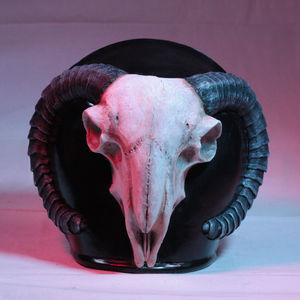 Custom Painted Ram Skull Pauldron