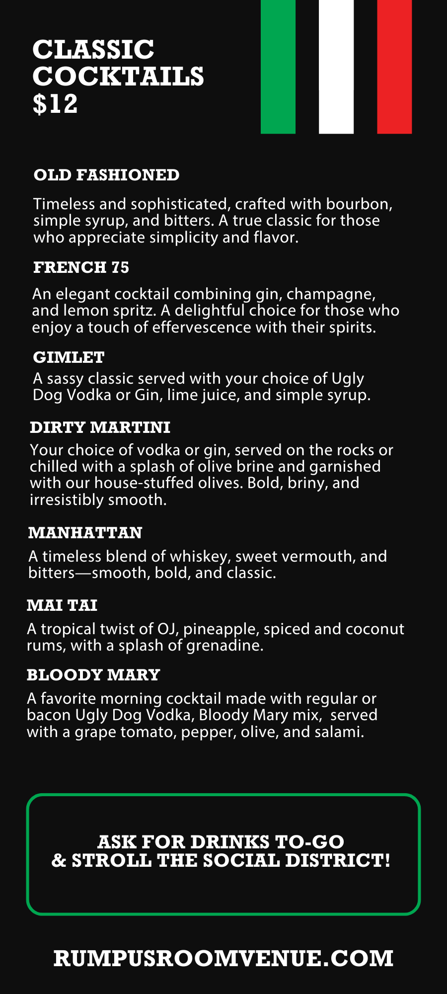 Classic Cocktails 2025