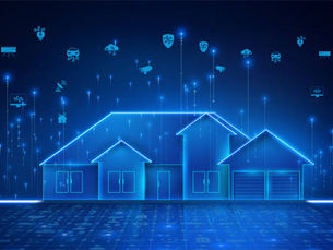 Gambar: Konsep sensor smart home dengan teknologi IoT menampilkan integrasi berbagai sensor pada rumah pintar modern.