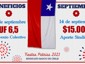 Beneficios Fiestas Patrias 2021 Sindicato Banco de Chile.-