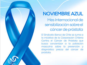 Noviembre azul: Mes de sensibilización del Cáncer de Próstata.