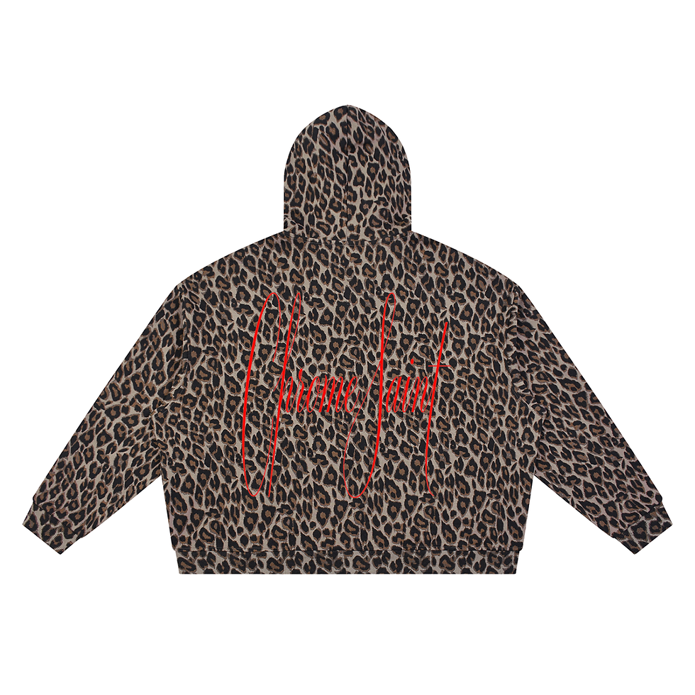 Thumbnail: CHROME SAINT Unisex Leopard Full Zip Hoodie